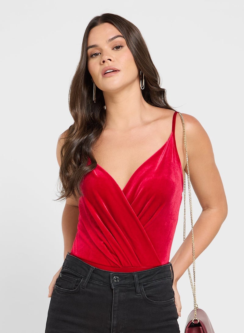 NEW LOOK Velvet Wrap Body - Image 1